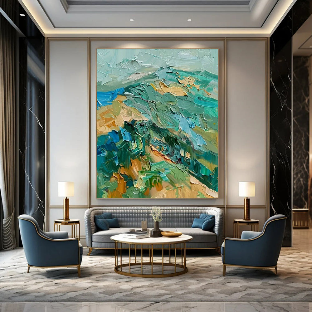 Colorful Brushstroke Landscape Art for Creative Studio & Art Festival Exhibition DLZ1803