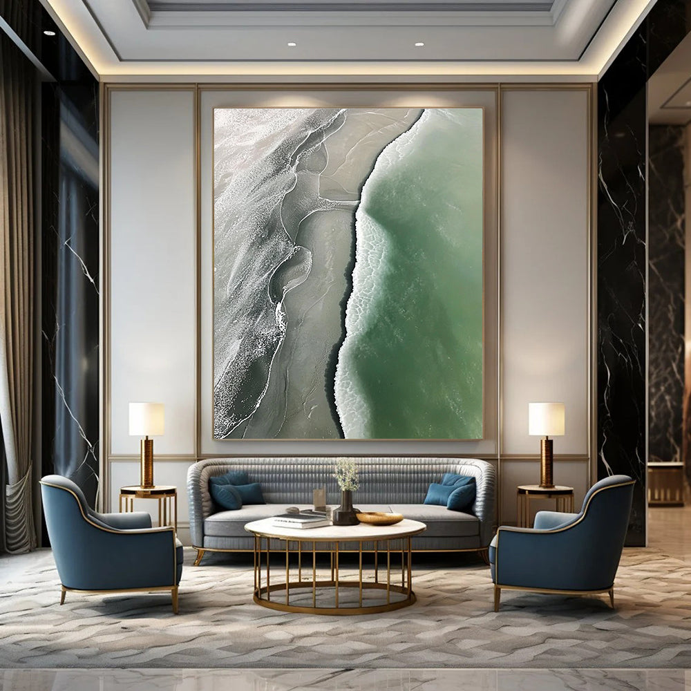 Detailed Beach Aerial View for Modern Home Office & Beachfront Property Gallery STSC529