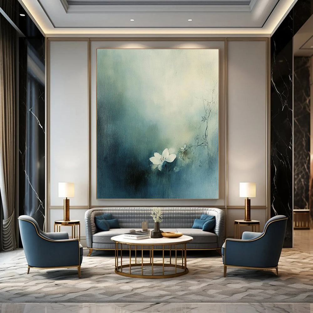 Soft Floral Abstract for Feminine - Inspired Living Room & Spa Retreat STSC631