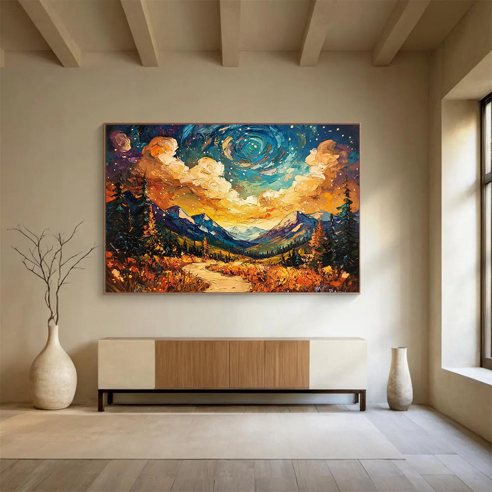 Magical Mountain Art for Cabin & Fantasy - Themed Library SC564