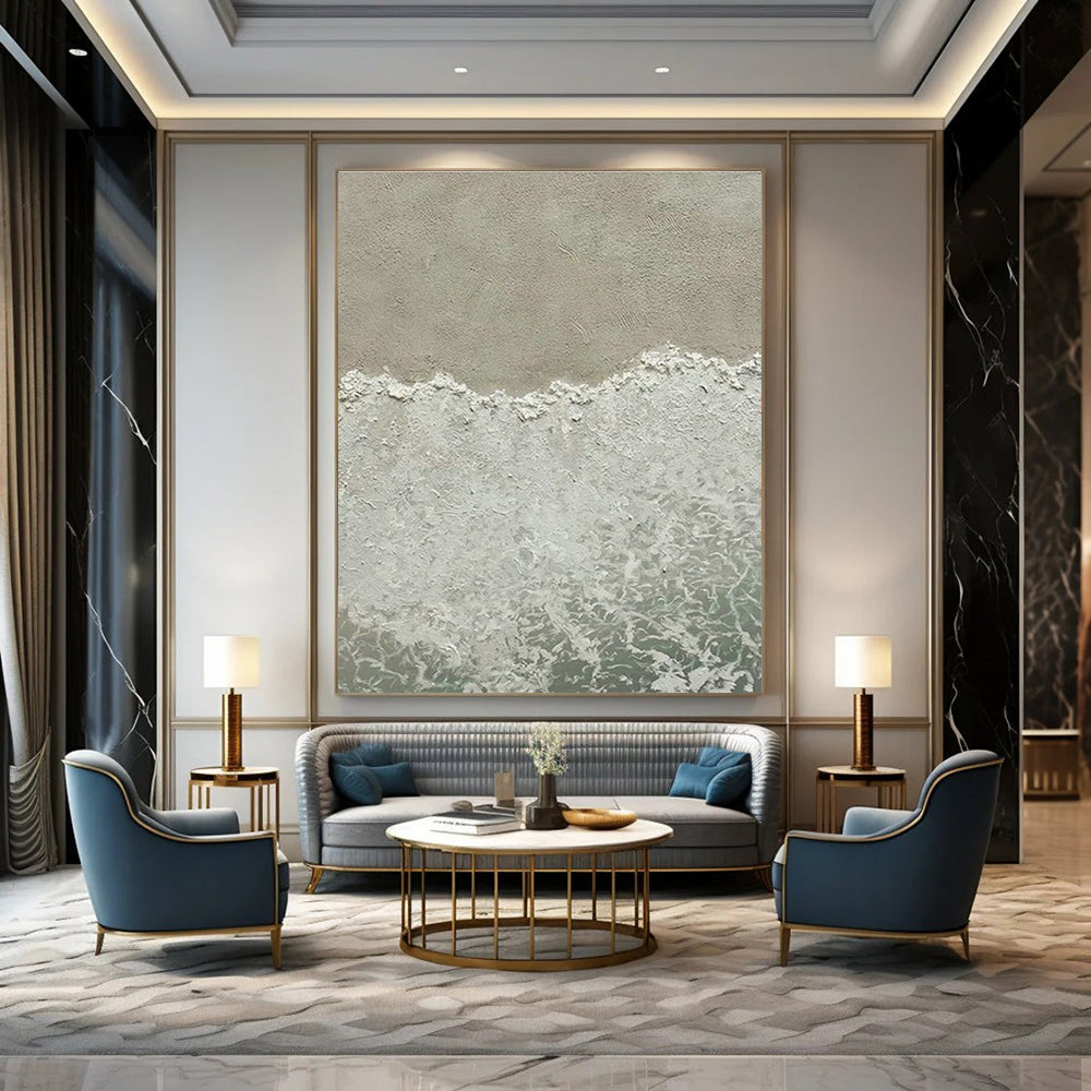 Beach Wave Abstract Art for Beach House & Home Sunroom DLZ1134