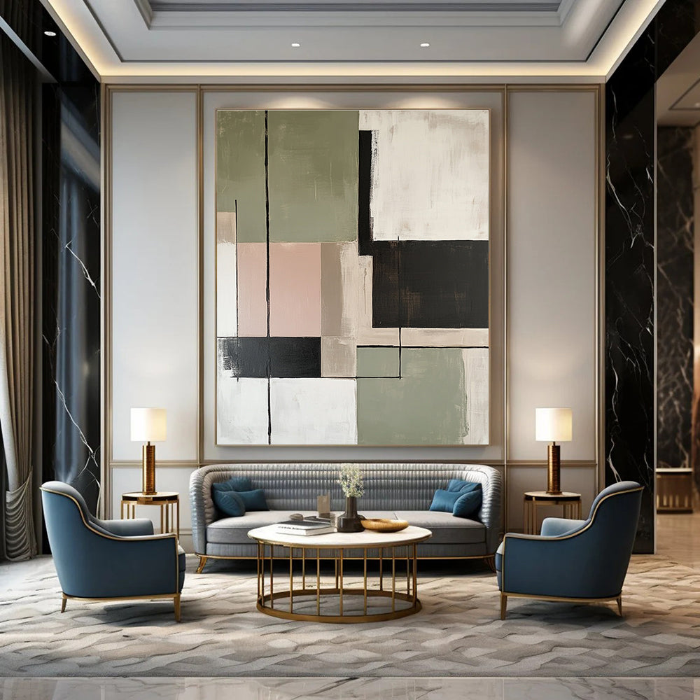 Geometric Abstract for Modern Living Room & Office Lounge STSC810