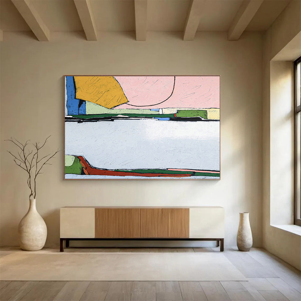 Color - Block Abstract Art for Creative Studio Lounge DLZ2925