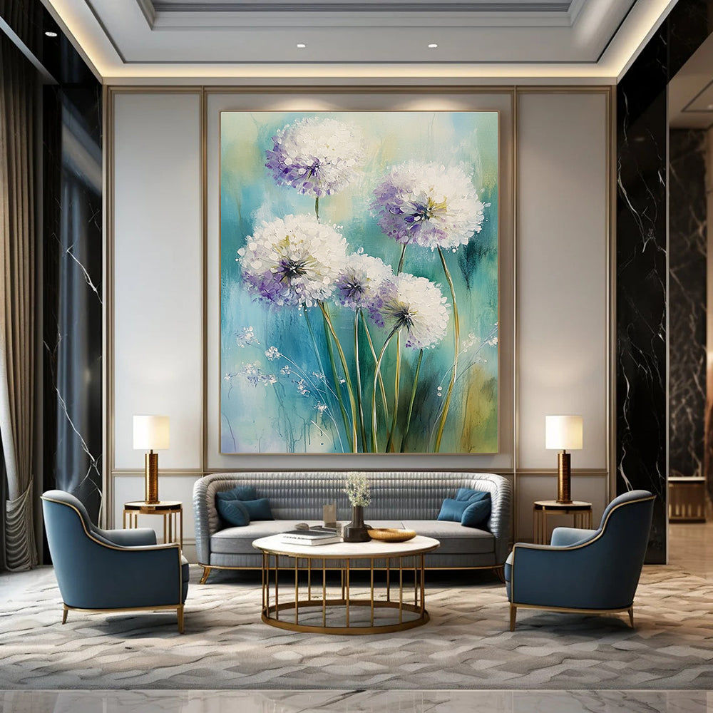 Dandelion Blooms Cheerful Floral Art for Cottage - Style Kitchen & Bright Home Dining Room STSC1468