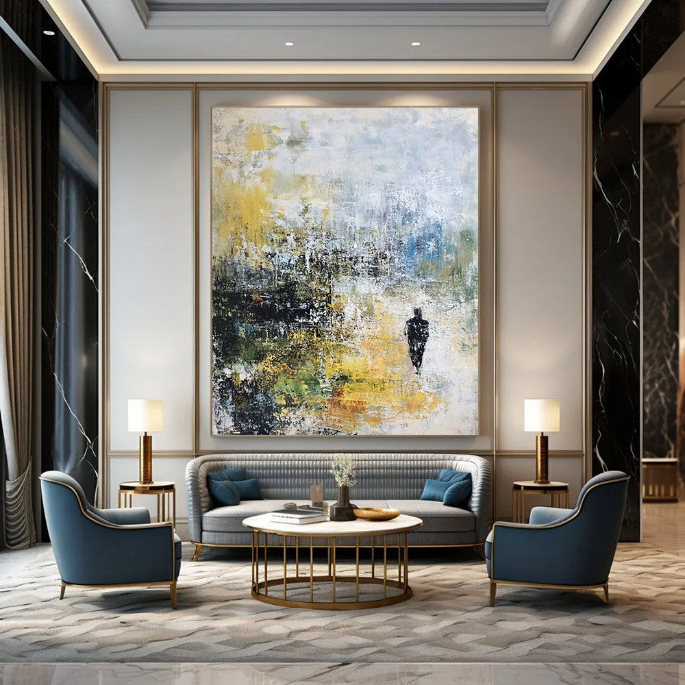 Figure in Colorful Landscape for Inspirational Office & Art - Themed Home STSC237