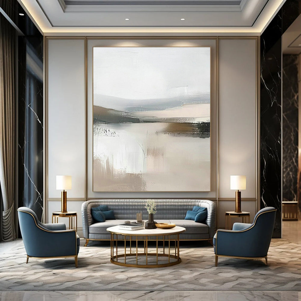 Minimalist Landscape Abstract Art for Modern Office Lounge & Zen - Themed Hotel Room DLZ0722