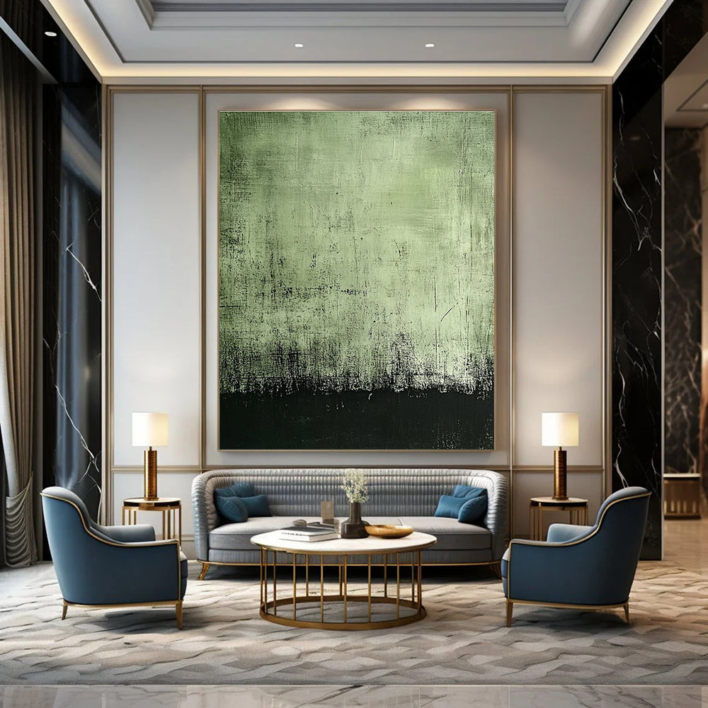 Green and Black Textured Abstract for Industrial - Chic Café & Art Gallery Foyer STSC398
