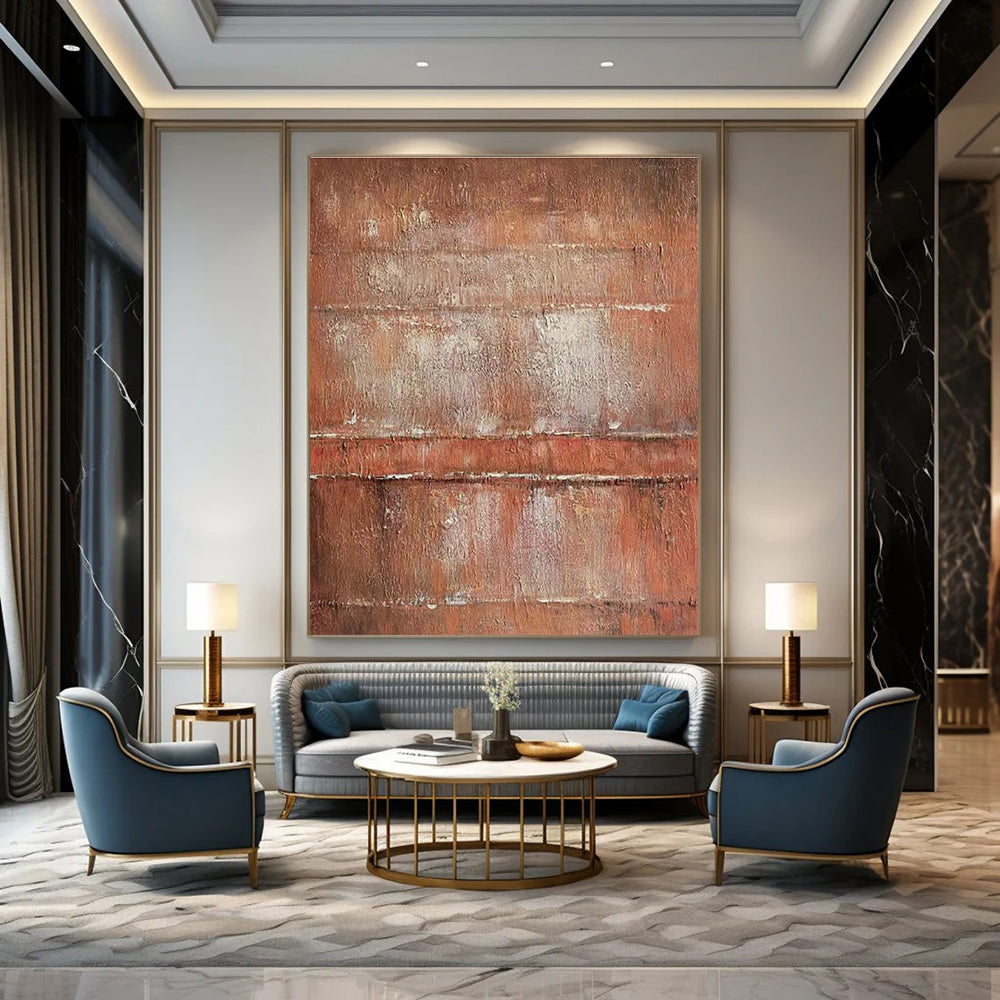 Brown - White Abstract Art for Living Room & Cottages DLZ0326