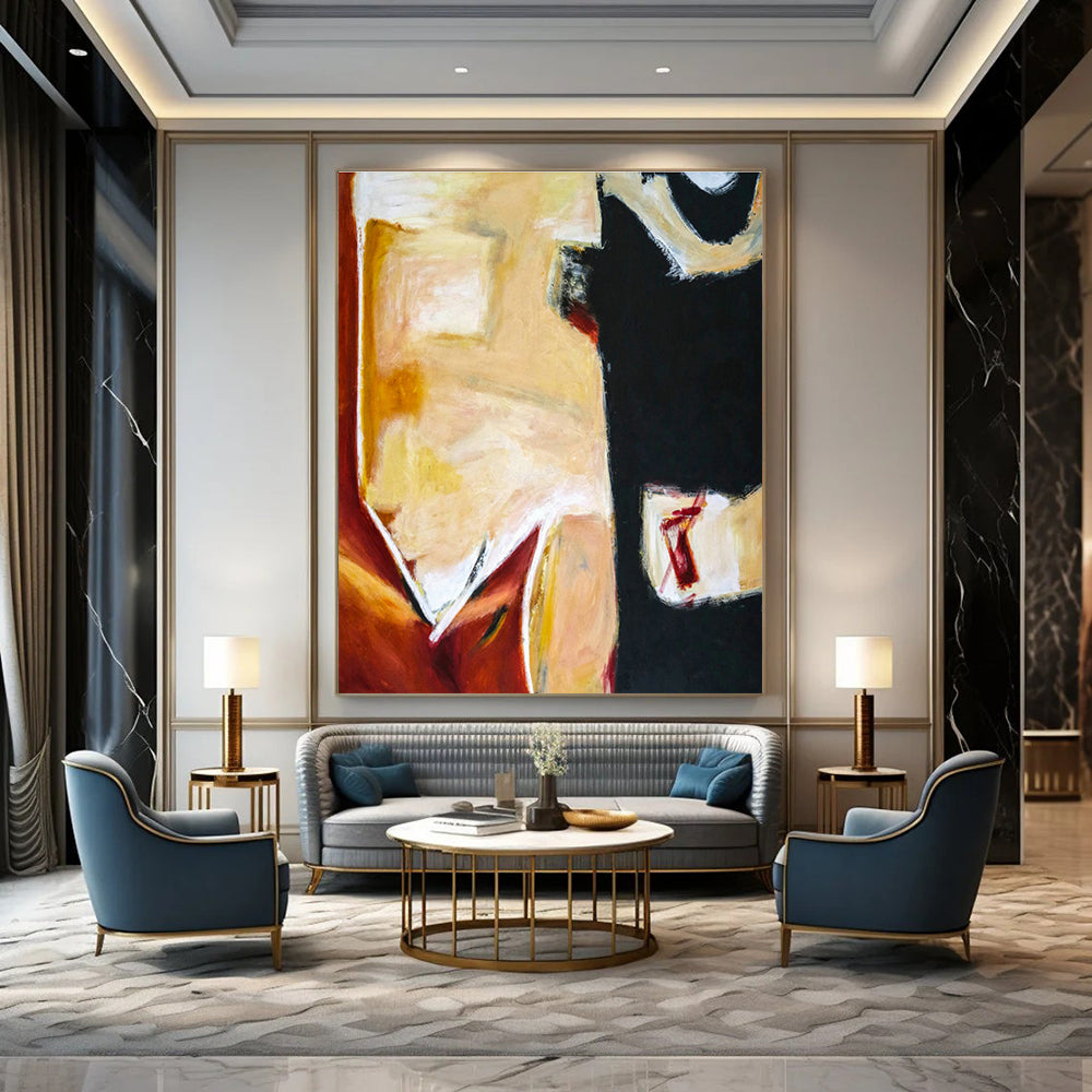 Color Block Abstract Art for Modern Art Gallery & Home Studio DLZ1097
