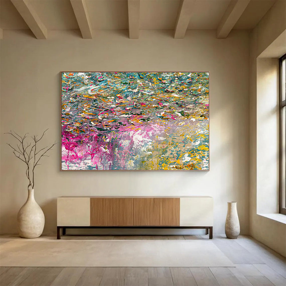 Color - Splashed Floral Art for Creative Studio Collaboration Space Walls DLZ3304