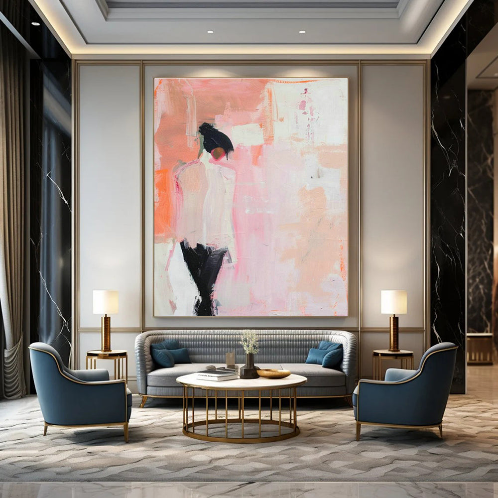 Pink - Orange Figure Art for Bedroom & Hallway DLZ0339