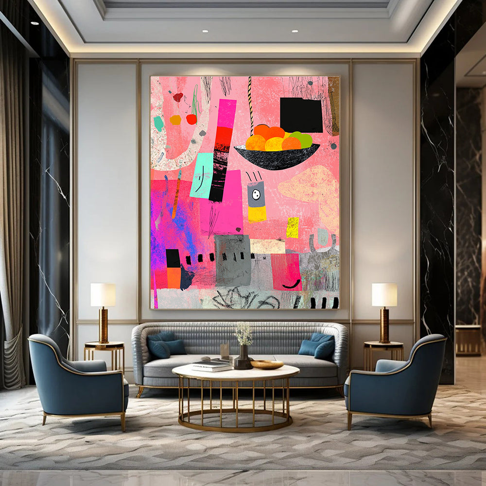 Colorful Abstract Still Life for Bohemian - Style Kitchen & Artistic Dining Room STSC969