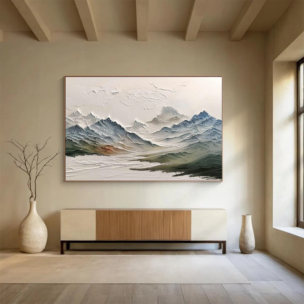 Colorful Mountain Relief Art for Eclectic Home Office DLZ2846