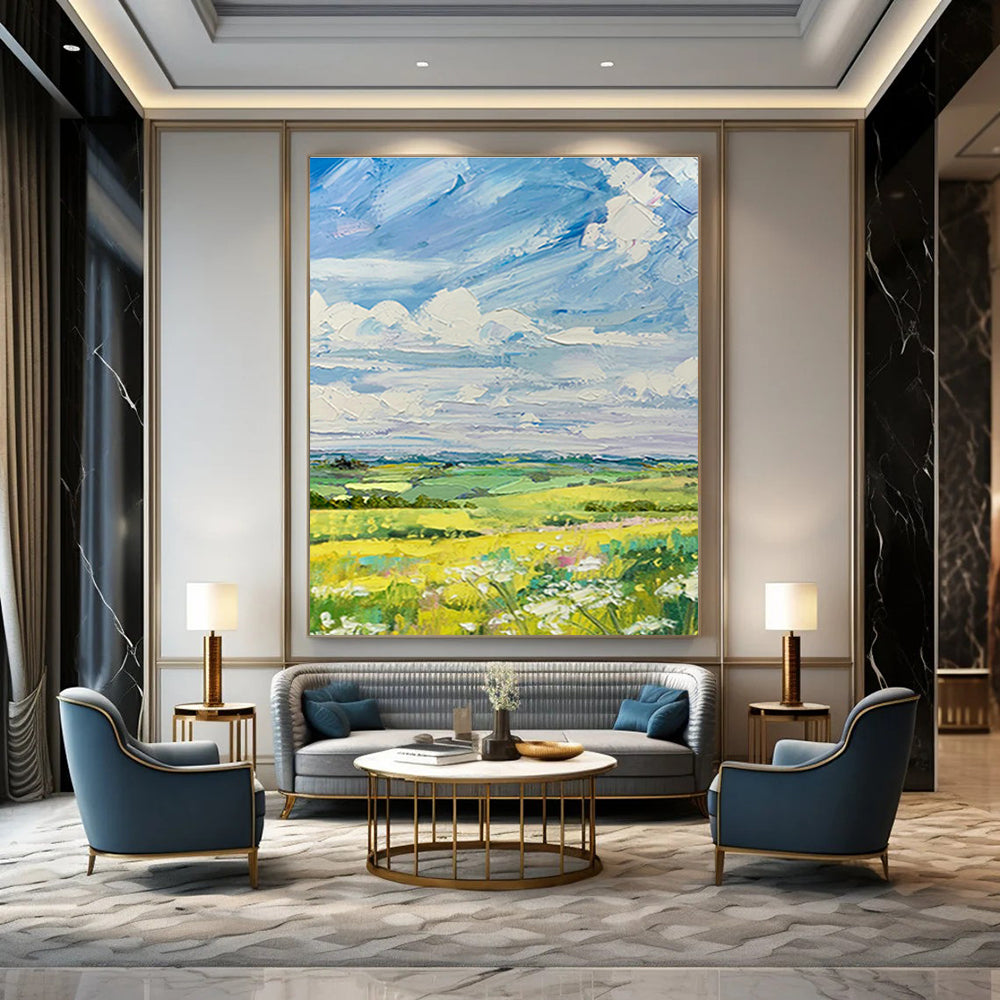 Pastoral Landscape Oil Painting for Country Inn & Nature Reserve Visitor Center DLZ1057