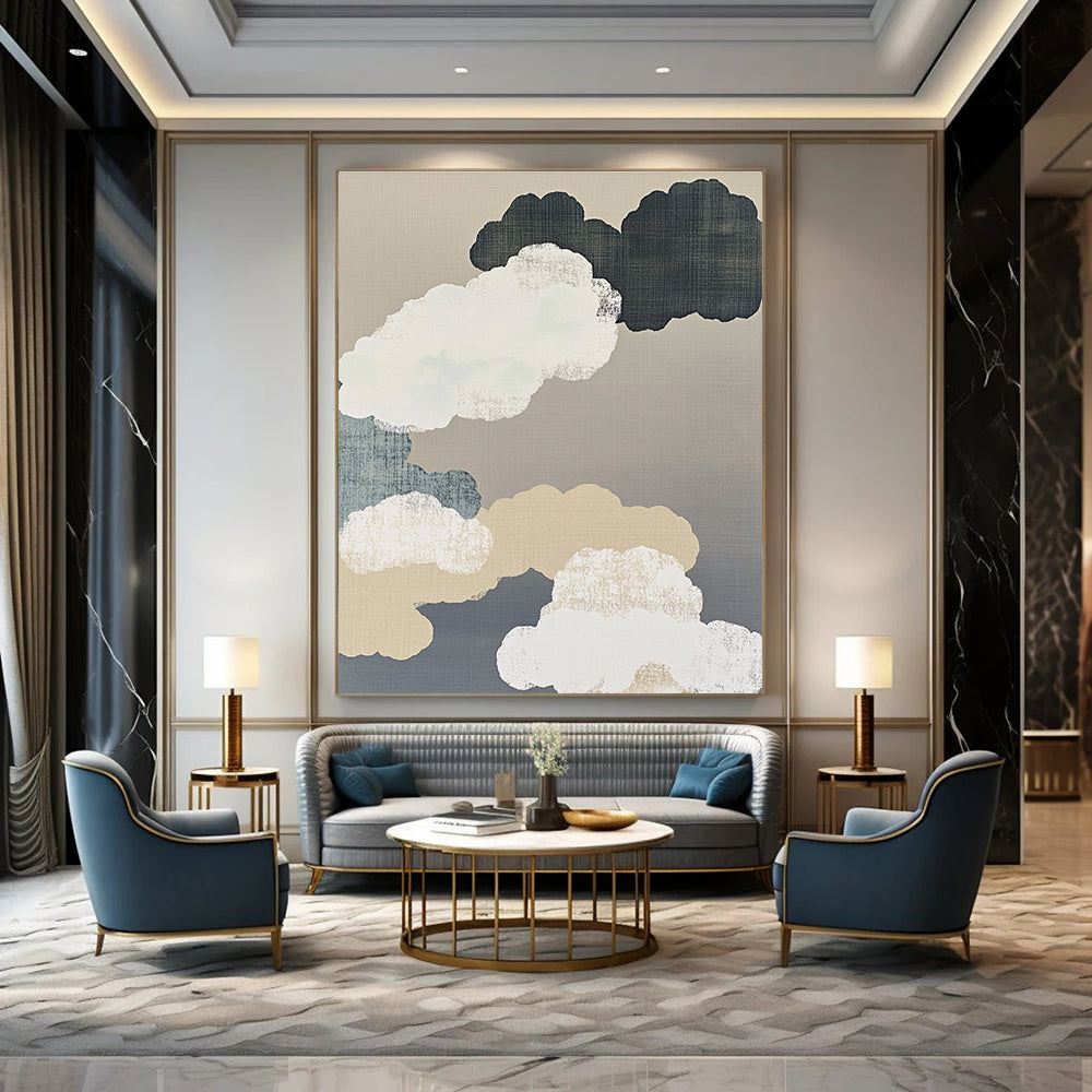 Clouds in Neutral Tones for Spa Retreat & Minimalist Nursery STSC1149