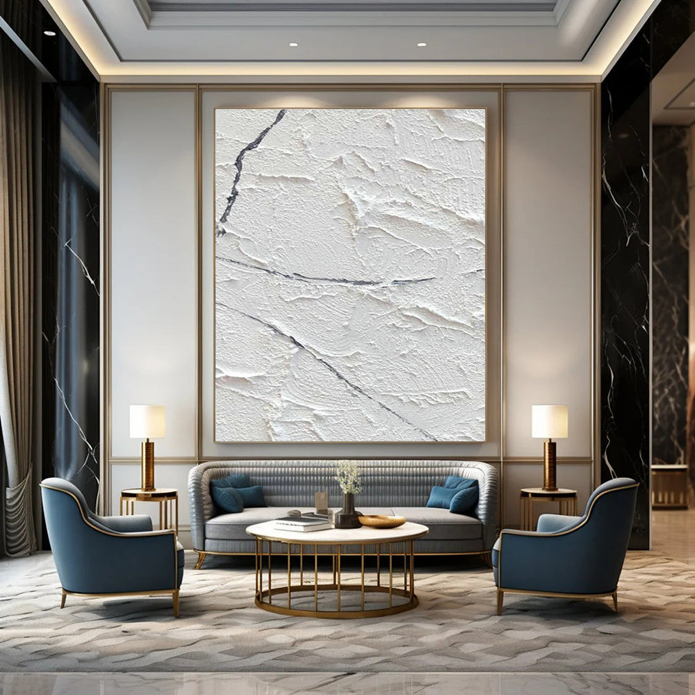 Textured White - Gray Art for Industrial - Chic Café & Minimalist Gallery DLZ2373