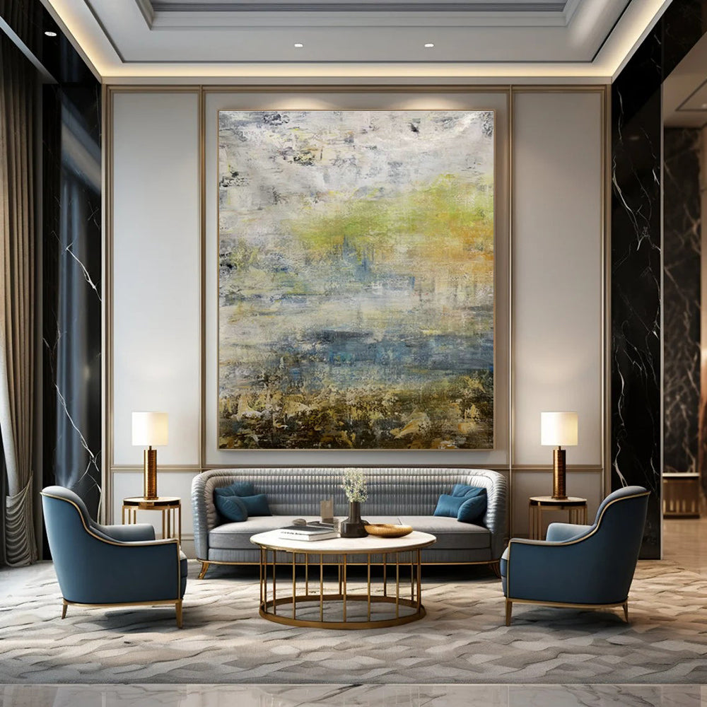 Multi - Color Textured Abstract Art for Art Gallery & Home Studio DLZ0571