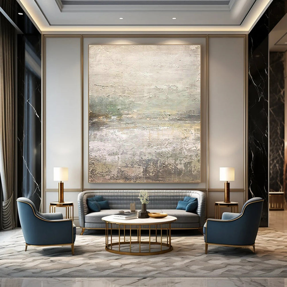 Gray - White - Brown - Green Textured Art for Nature - Inspired Home & Art - Themed Garden Center DLZ1867