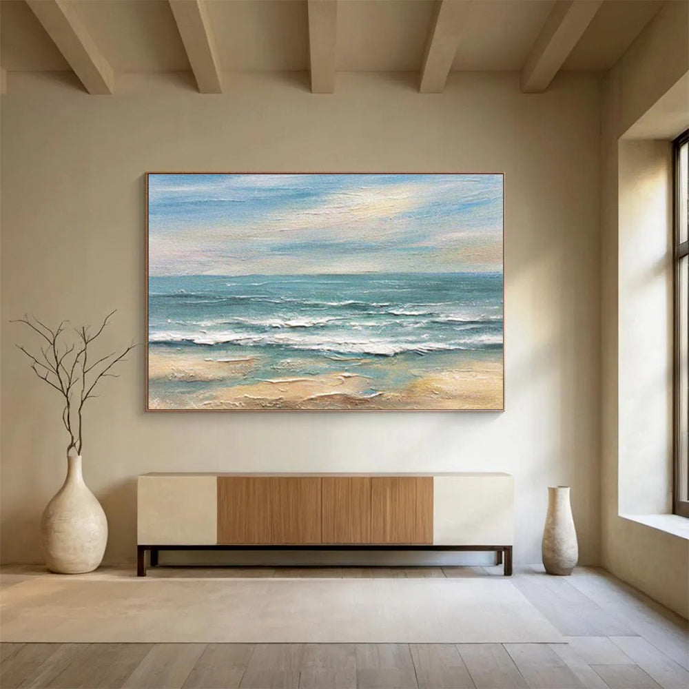 Seaside Oil Painting Art for Coastal Home Living Room DLZ2914