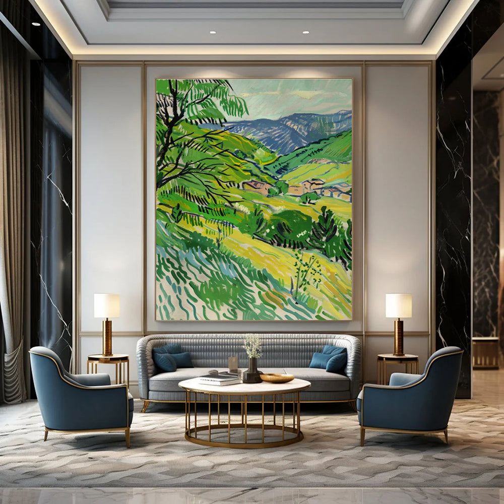 Green Valley Landscape Art for Eco - Friendly Home & Outdoor Adventure Company Office DLZ1768