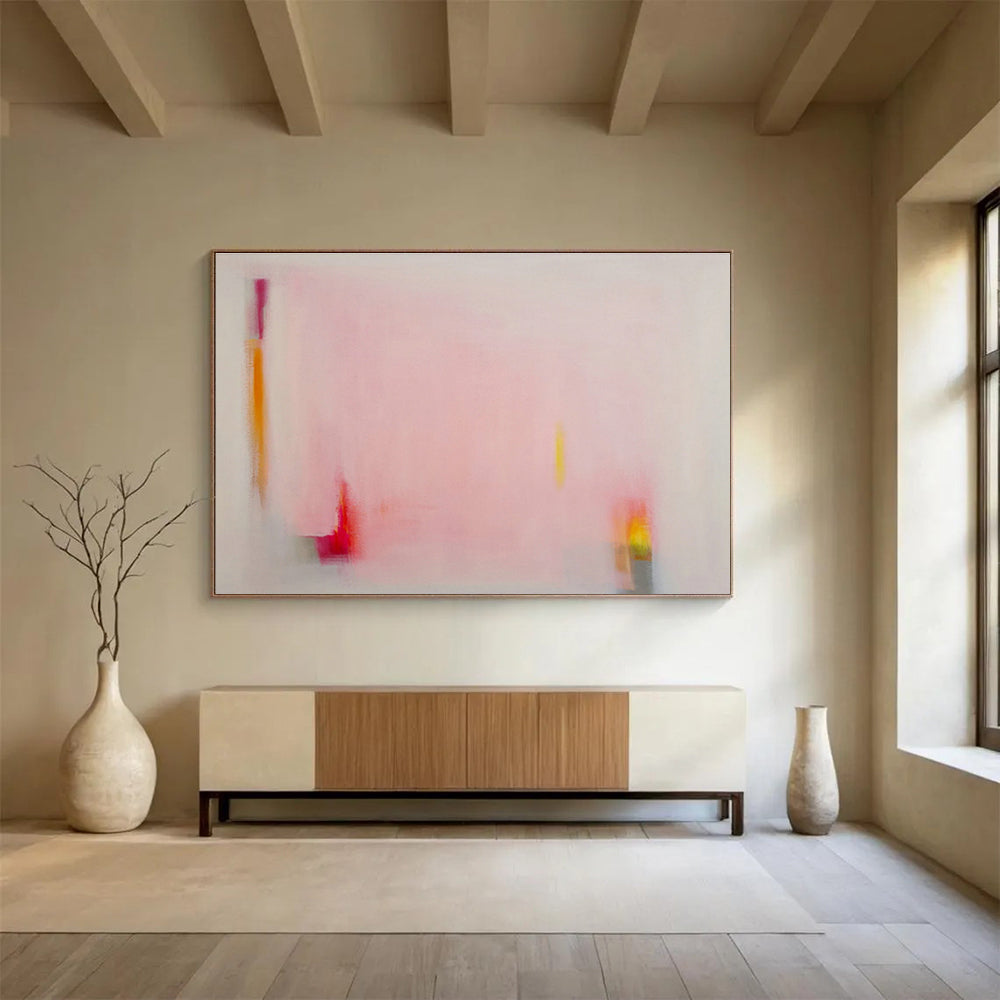 Light - Pink Minimalist Abstract Art for Delicate Guest Rooms DLZ2441