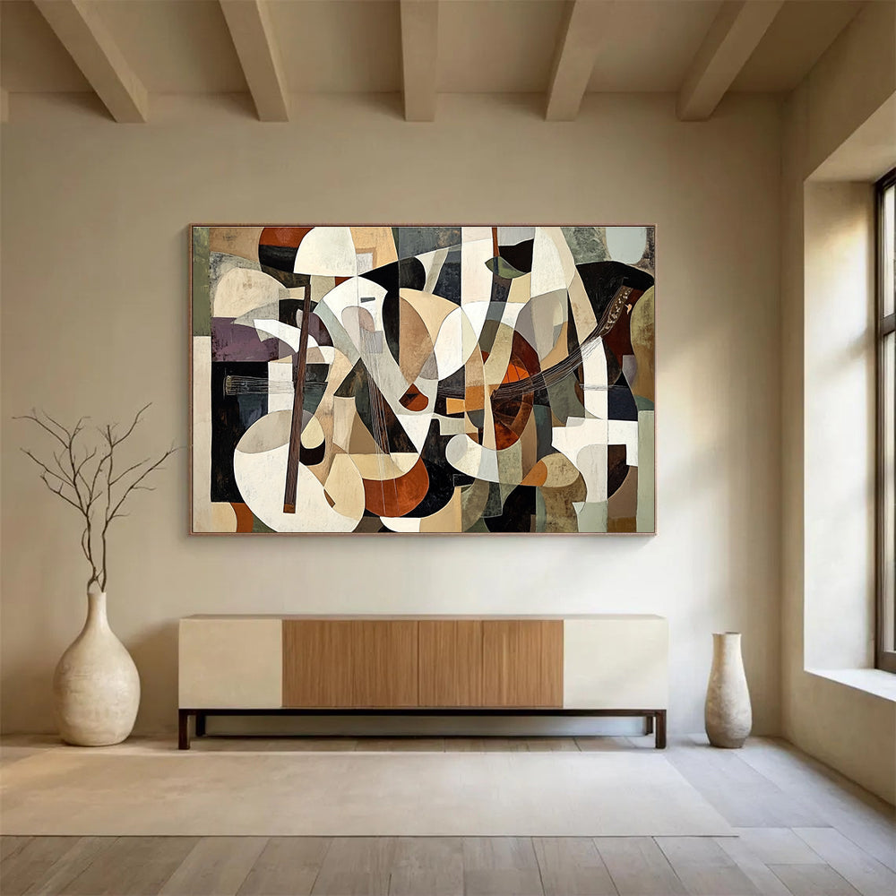 Cubist Musical Instruments Art for Music Studio & Art Gallery Café SC395