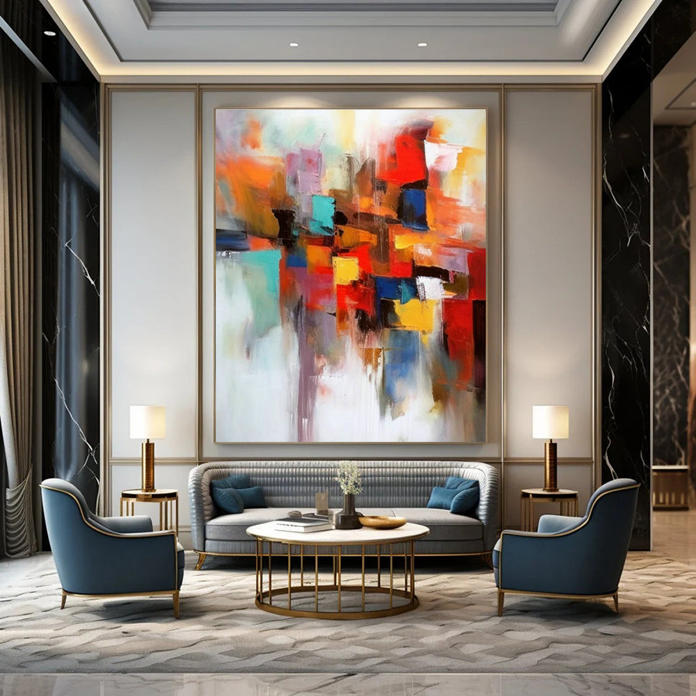 Colorful Geometric Abstract Art for Contemporary Gallery & Creative Office DLZ1819