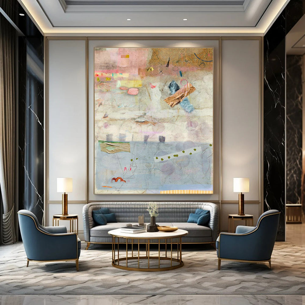 Light - Color Abstract Art for Minimalist Home Bedroom Walls DLZ0167