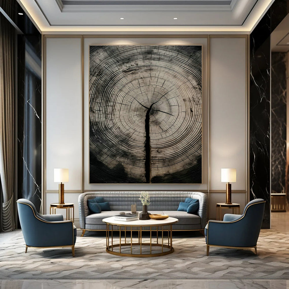 Tree Ring Abstract Art for Living Room & Office DLZ0379