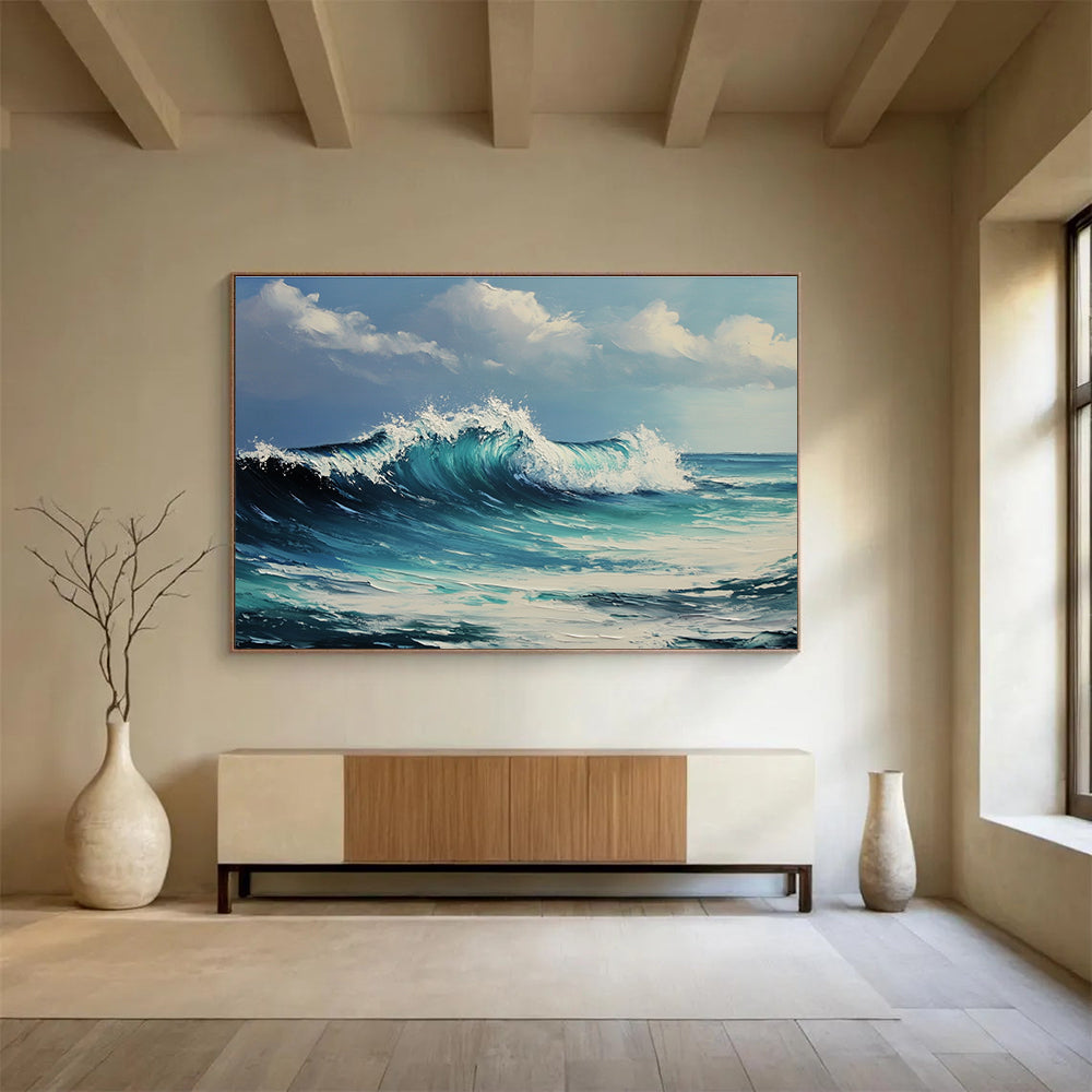 Energetic Seascape Art for Nautical Office & Beachfront Bar SC602