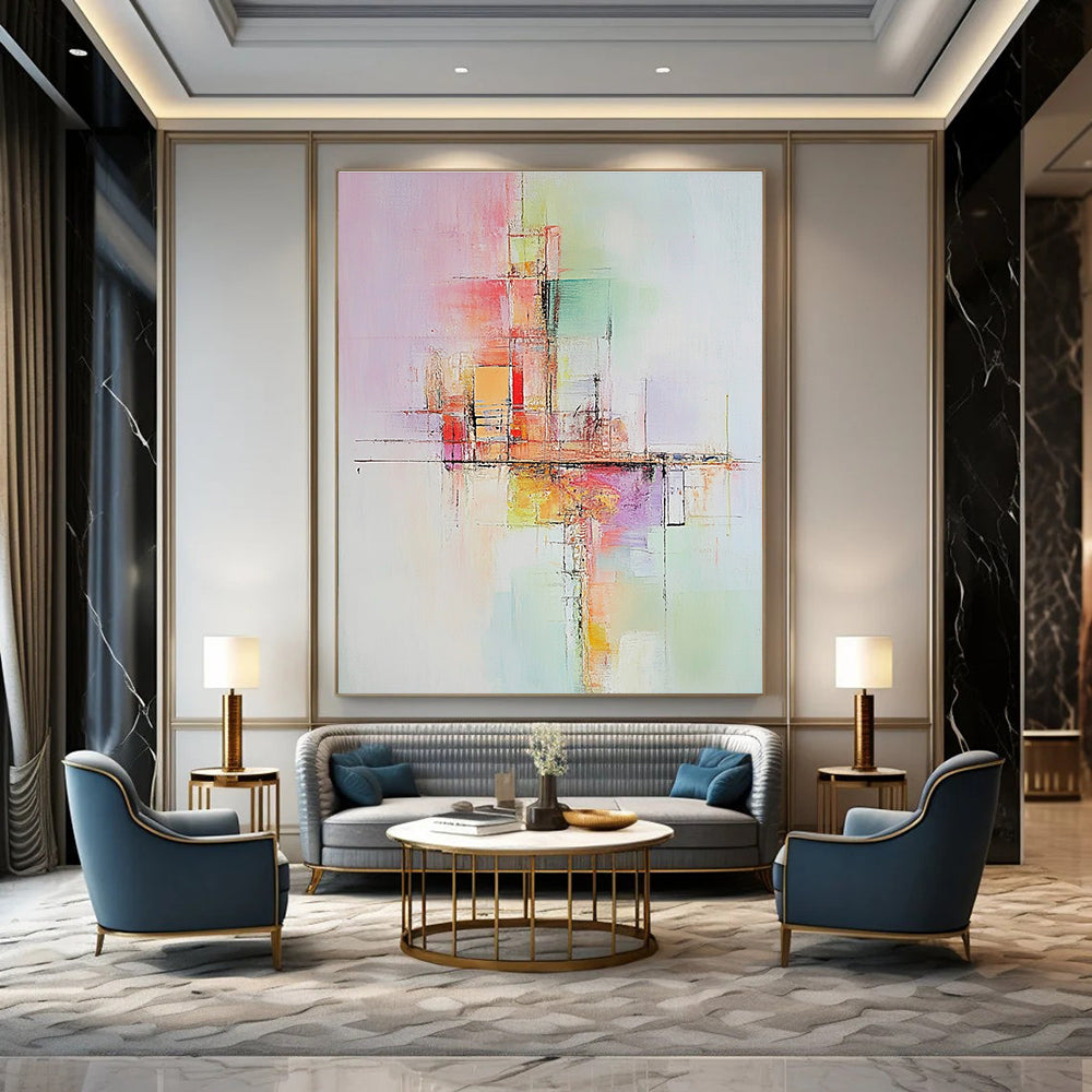 Pastel Geometric Abstract for Bohemian - Style Café & Creative Workshop STSC803