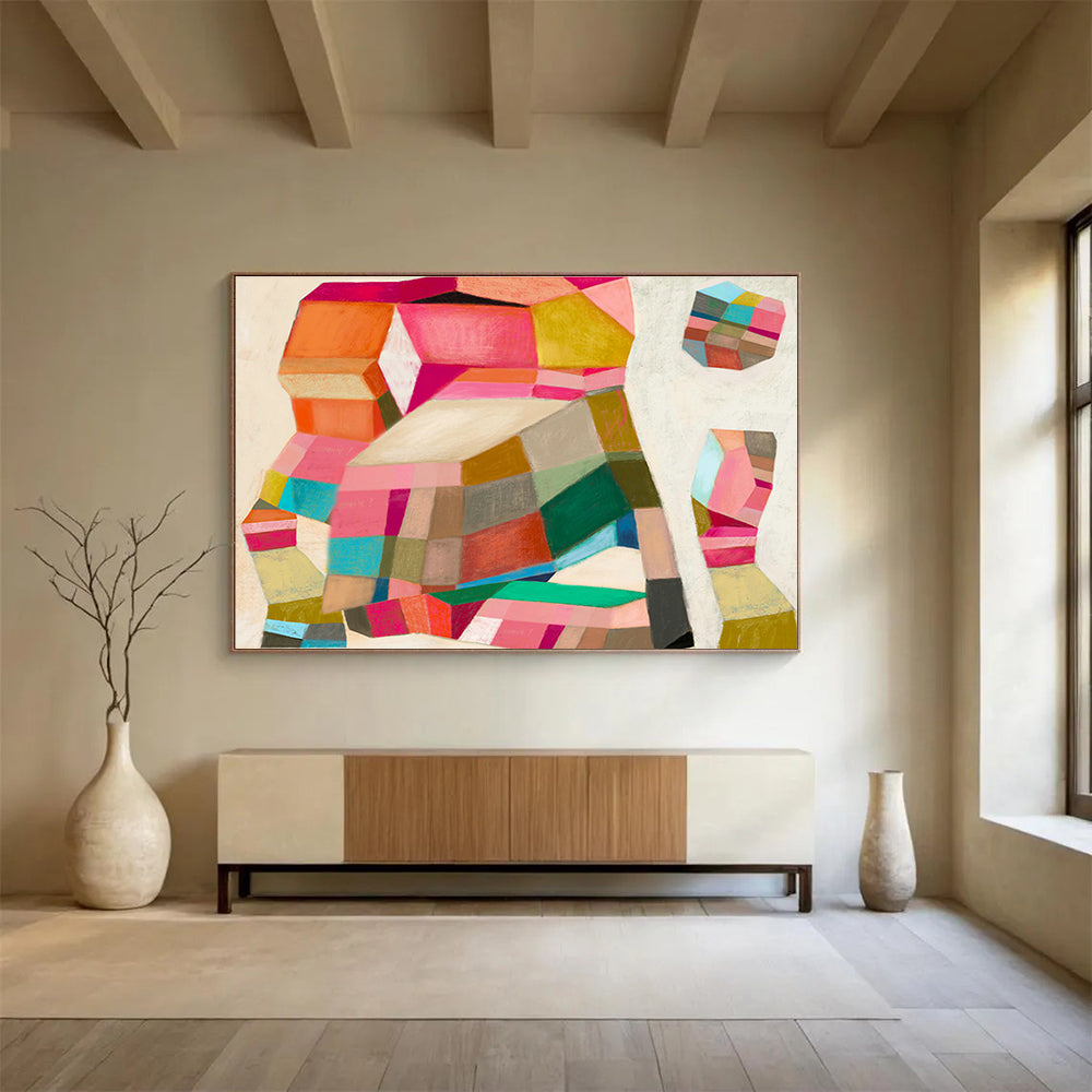 Colorful Geometric Abstract Art for Creative Workspaces DLZ2454