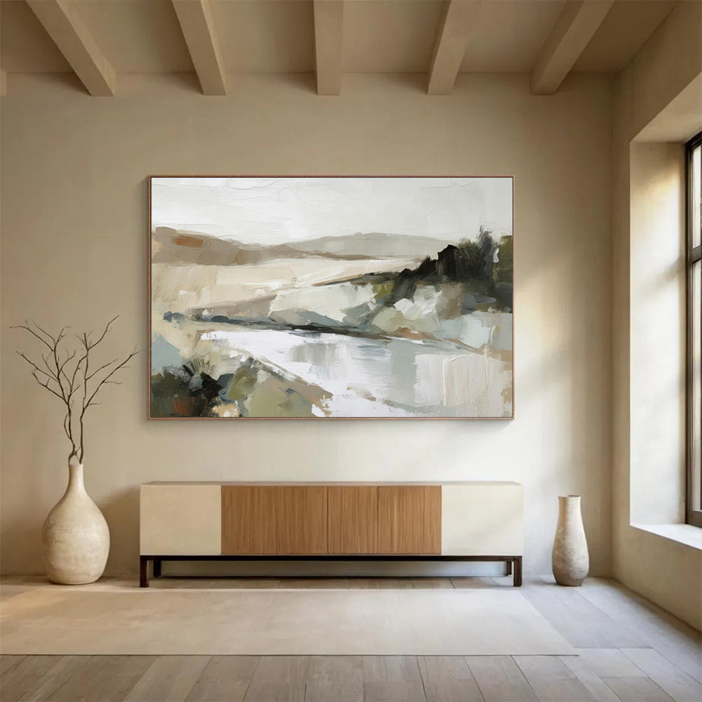 Minimalist Landscape Abstract Art for Scandinavian - Style Home Offices DLZ2622