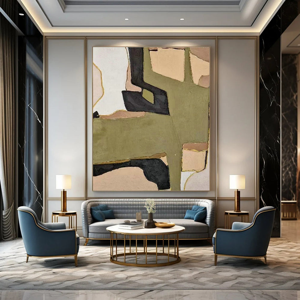 Collage Geometric Art for Eclectic Home Living Room Corners DLZ0263