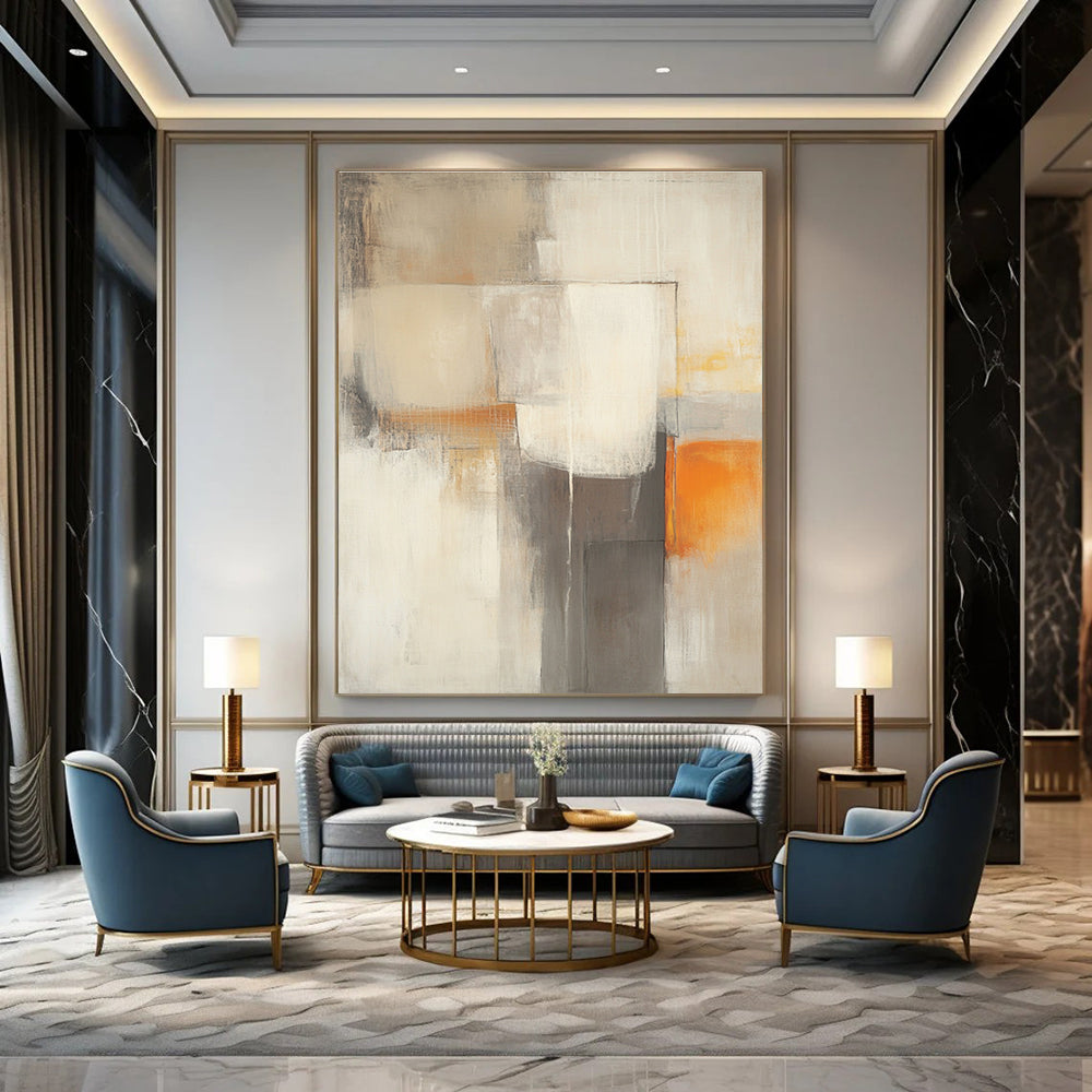 Soft Neutral Abstract Shapes for Bohemian Bedroom & Calm Office Space STSC753