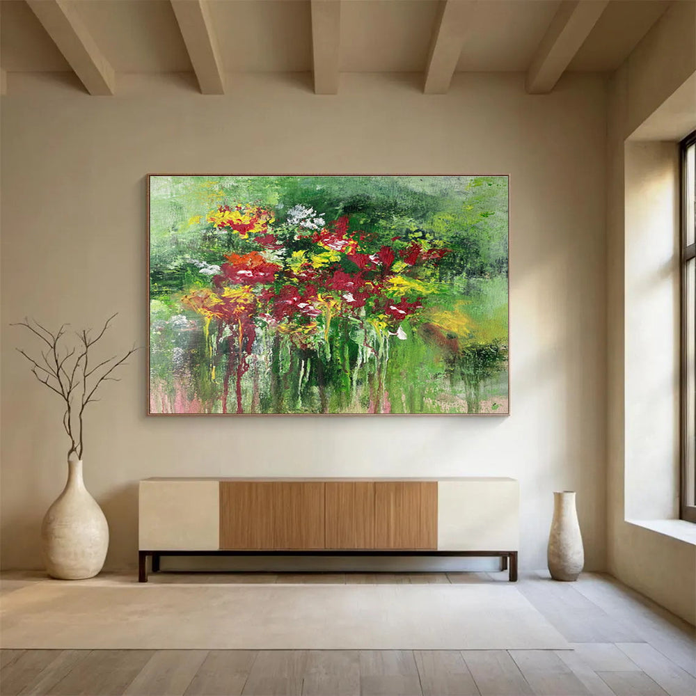 Floral Abstract Art: Infuse Natural Artistic Charm into Your Garden Room DLZ2392
