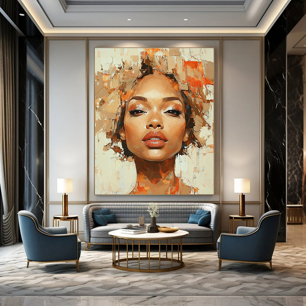 Portrait with Textured Background for Modern Bedroom & Art - Centric Boutique STSC862