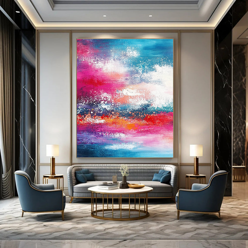 Colorful Abstract Sky & Sea Art for Rooftop Bar & Beachfront Villa STSC116