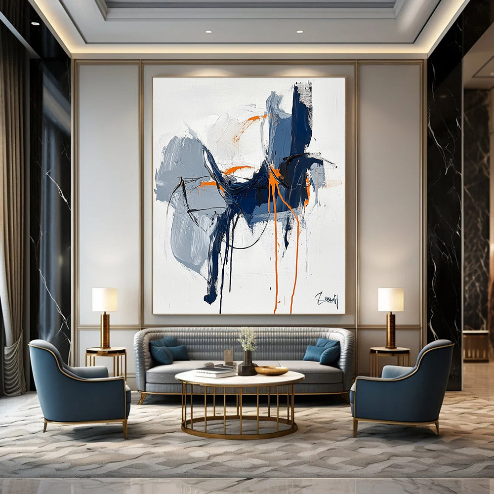 Expressive Drip Abstract Art for Studio & Café STSC676