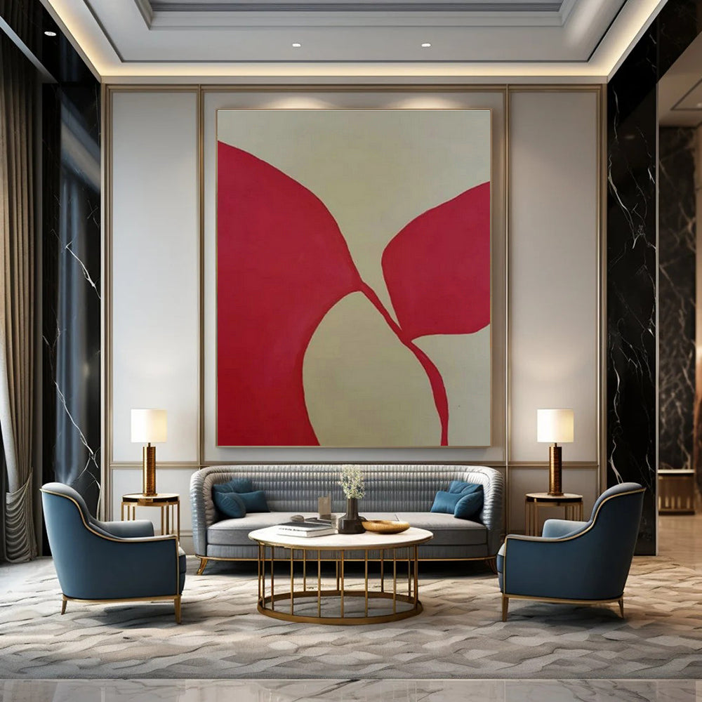 Red - Gold - White Geometric Art for Bohemian - Chic Home & Art Deco Gallery DLZ1895