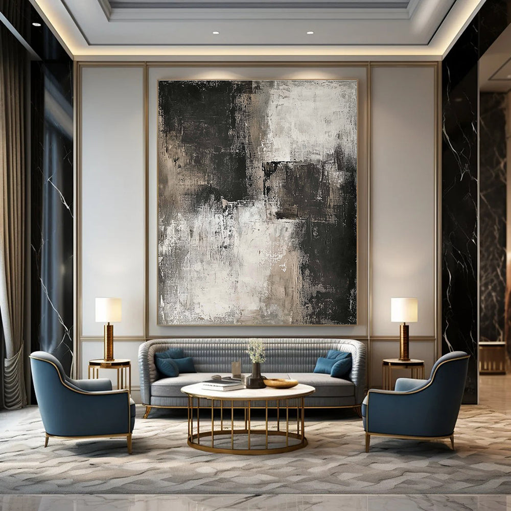Industrial Gray Abstract Art for Loft & Gallery STSC069