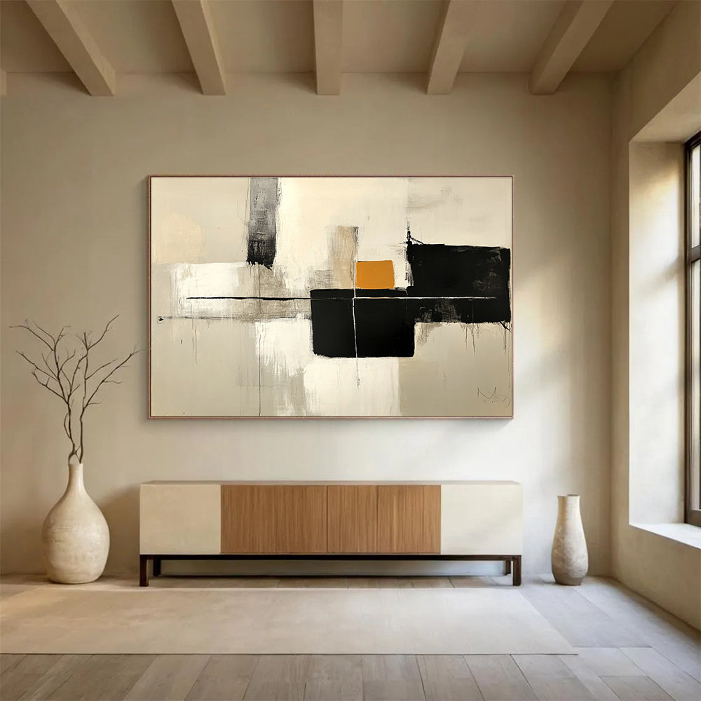 Minimalist Geometric Blocks Art for Architectural Firm & Scandinavian - Style Home SC503