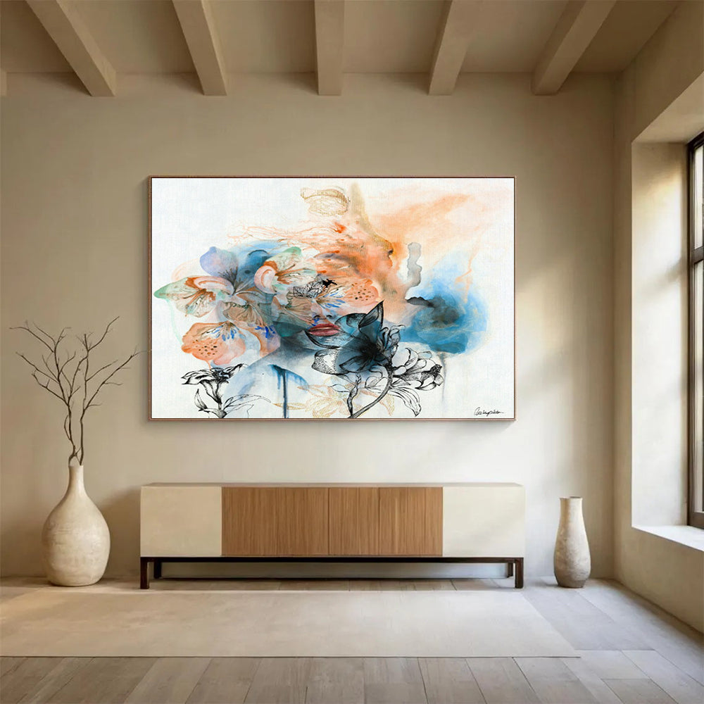 Floral and Female Abstract Art for Feminine - Chic Dressing Room DLZ2920