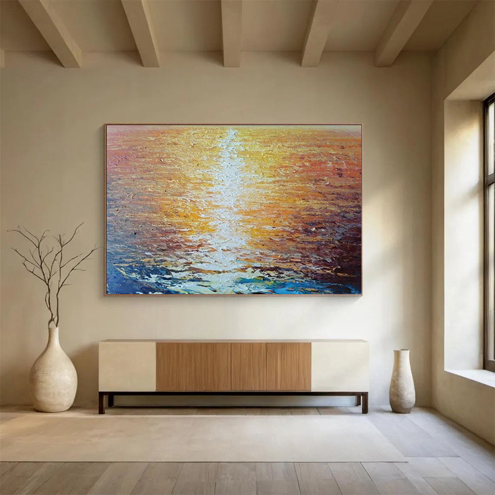 Glowing Sunset Strip Art for Romantic Yacht Club Dining DLZ3021
