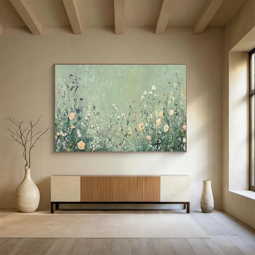 Delicate Wildflower Field Art for Calming Nursery DLZ3052