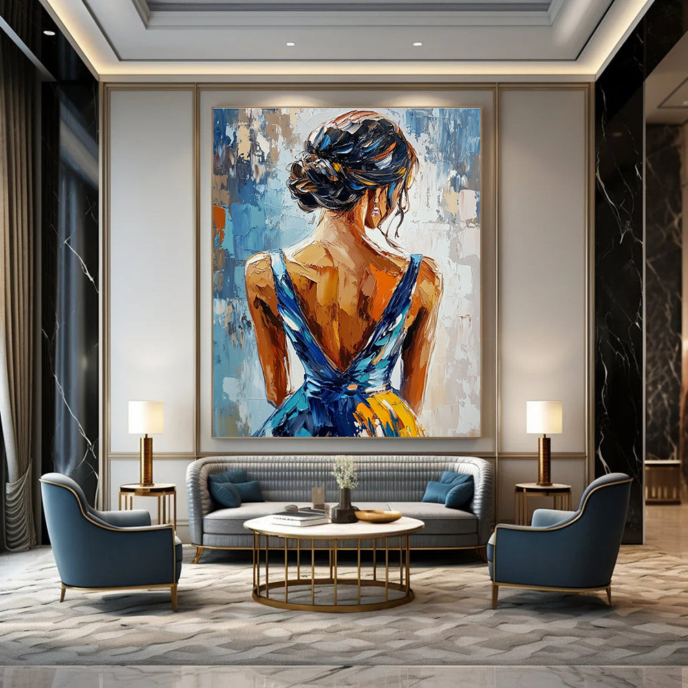 Back View of a Woman for Feminine Spa & Elegant Dining Room STSC863