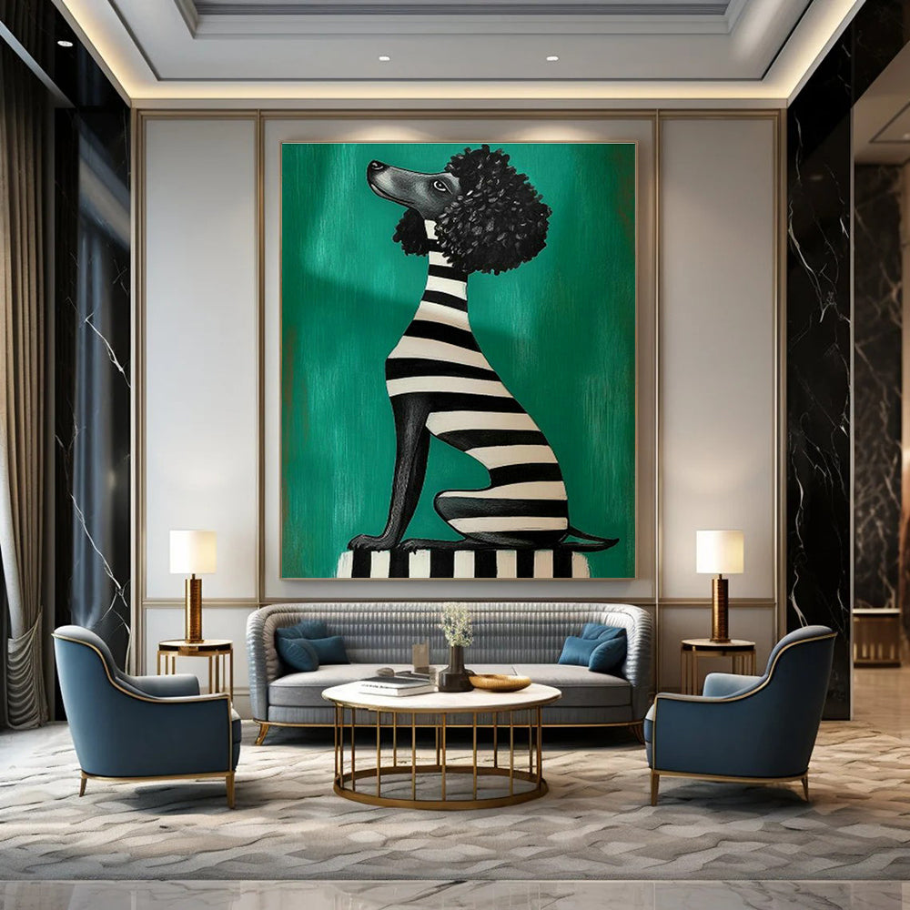 Poodle Art for Playful Home Pet Corner Decor DLZ0216