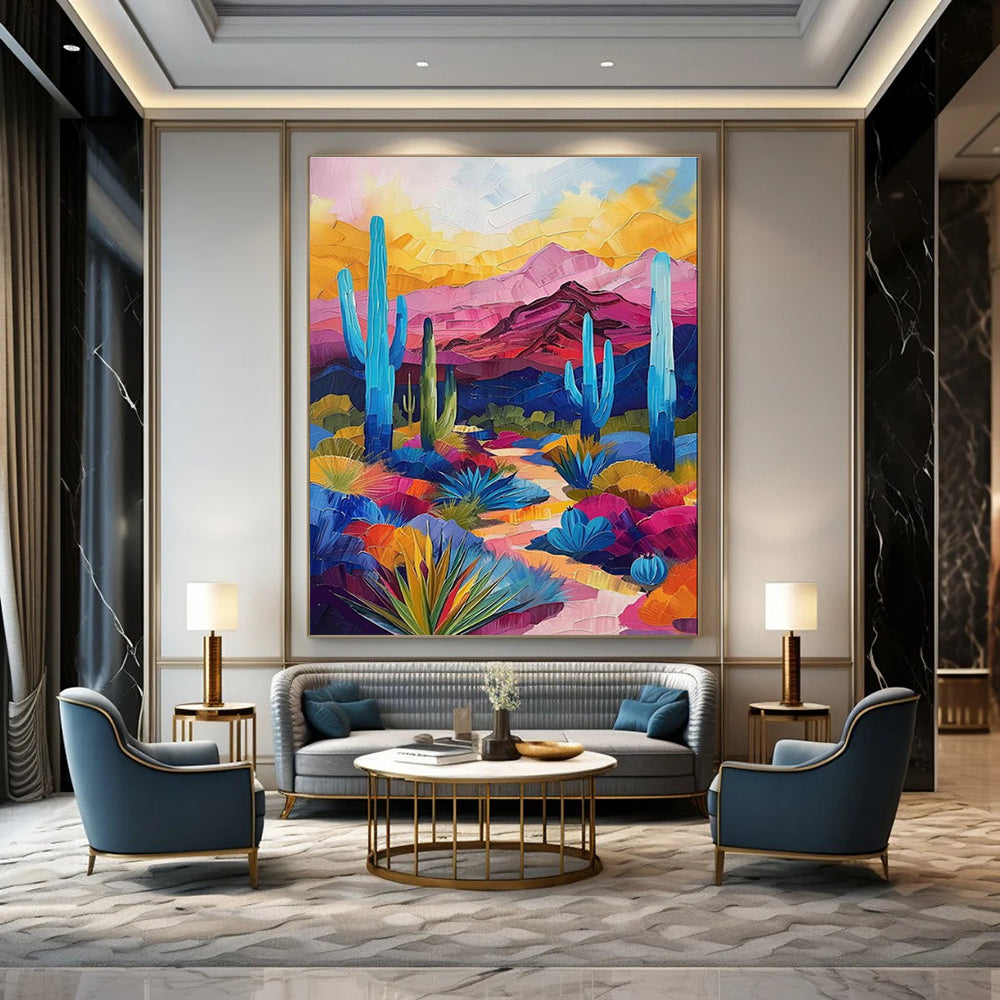 Vibrant Desert Landscape Art for Southwest - Style Home & Adventure - Themed Lounge DLZ2256