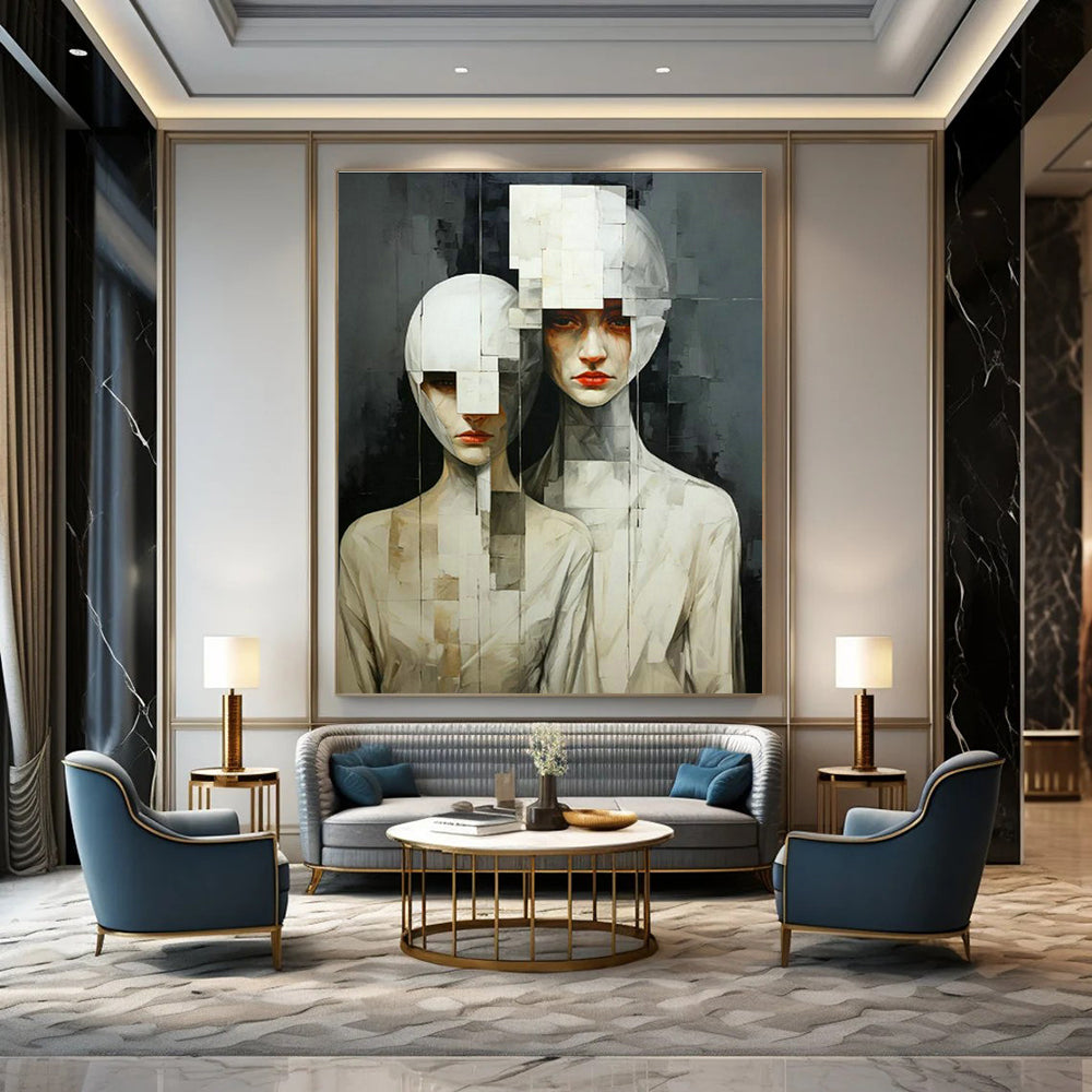 Cubist Figures Art for Living Room & Office DLZ0330