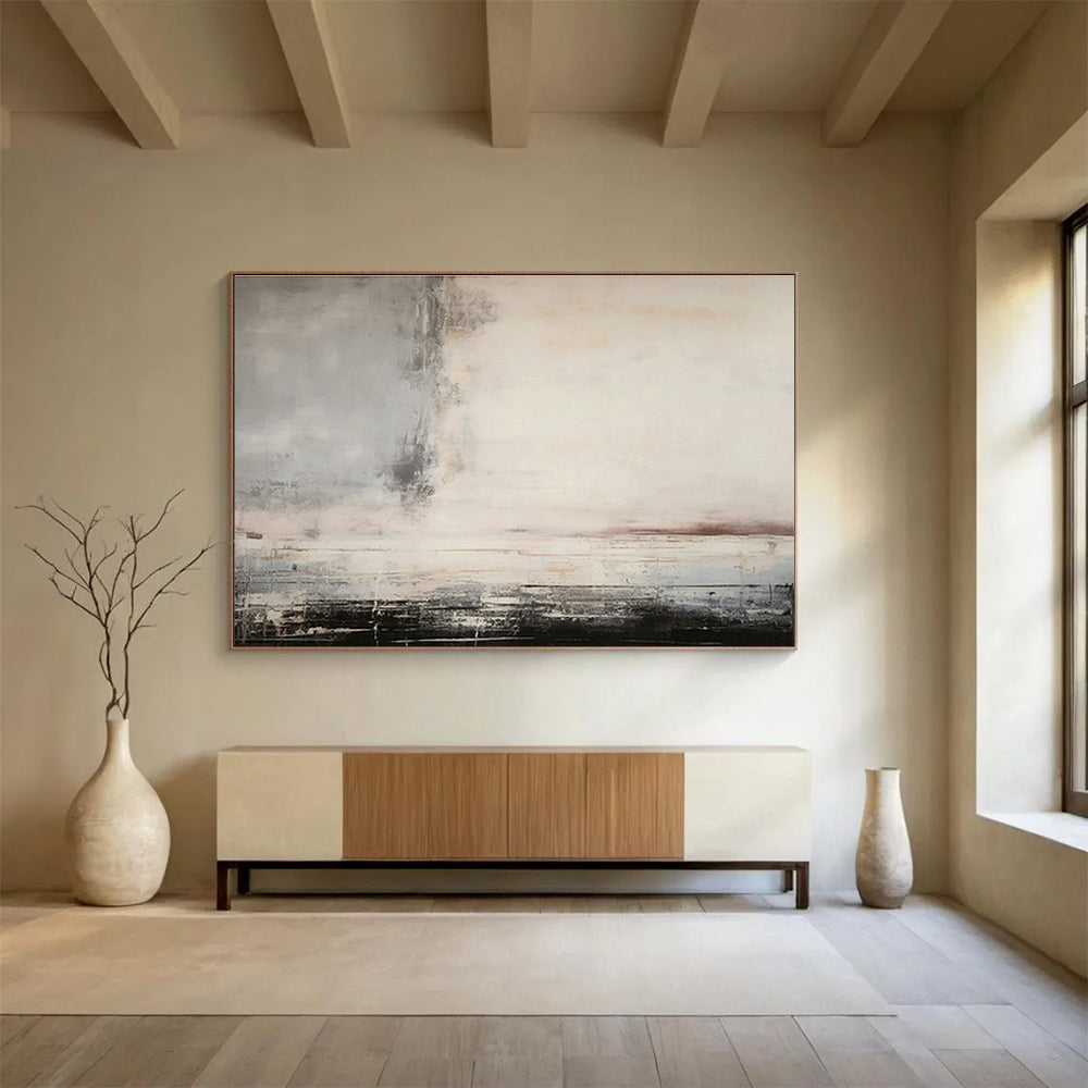 Gray - Pink Abstract Art for Modern - Chic Powder Rooms DLZ2430